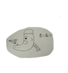 あごの長いカップルがあごに何か乗せている（個別スタンプ：32）