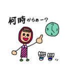 ばどんくん(バドミントン)（個別スタンプ：24）