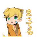TBKのふわふわ可愛い少年日本語バージョン（個別スタンプ：32）