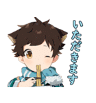 TBKのふわふわ可愛い少年日本語バージョン（個別スタンプ：34）