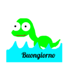 ギョロメの仲間たち in italiano（個別スタンプ：4）