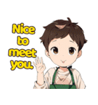 TBKのふわふわ可愛い少年英語バージョン（個別スタンプ：1）