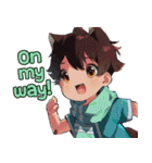 TBKのふわふわ可愛い少年英語バージョン（個別スタンプ：9）