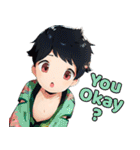 TBKのふわふわ可愛い少年英語バージョン（個別スタンプ：18）