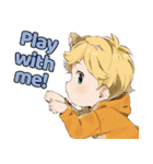 TBKのふわふわ可愛い少年英語バージョン（個別スタンプ：33）