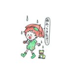 ほんわか緑の小人（個別スタンプ：1）
