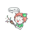 ほんわか緑の小人（個別スタンプ：7）