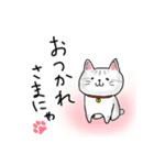 可愛いしろねこの日常（個別スタンプ：1）