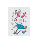 たのしいたのしいウサギ（個別スタンプ：7）