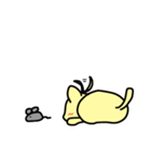 あほ毛ねこ（個別スタンプ：5）