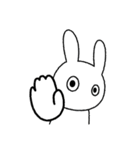 ノーコメントうさぎ 1（個別スタンプ：1）