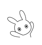 ノーコメントうさぎ 1（個別スタンプ：3）