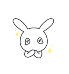 ノーコメントうさぎ 1（個別スタンプ：4）
