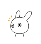 ノーコメントうさぎ 1（個別スタンプ：5）