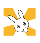 ノーコメントうさぎ 1（個別スタンプ：9）