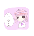 ツインテセーラーの女の子（個別スタンプ：9）