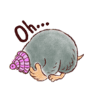 大人可愛いもぐら君の絵本スタンプ（英語）（個別スタンプ：4）