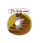 大人可愛いもぐら君の絵本スタンプ（英語）（個別スタンプ：16）