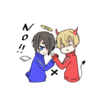 天使君と悪魔君（個別スタンプ：34）
