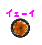 いくら丼 と 手書き風文字（個別スタンプ：35）