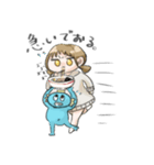 魚人と愉快な女の子（個別スタンプ：2）