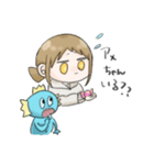 魚人と愉快な女の子（個別スタンプ：7）