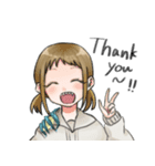 魚人と愉快な女の子（個別スタンプ：16）