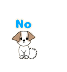 大きい耳の犬で必要最低限のスタンプ（個別スタンプ：4）