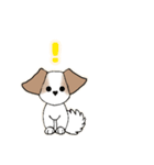 大きい耳の犬で必要最低限のスタンプ（個別スタンプ：7）