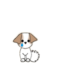 大きい耳の犬で必要最低限のスタンプ（個別スタンプ：8）