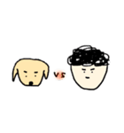 もじゃ君VSいぬ（個別スタンプ：5）