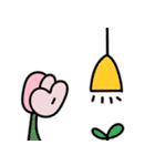 ピンク·チューリップ 5（個別スタンプ：2）