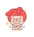 帽子をかぶったウサギのムト。（個別スタンプ：17）