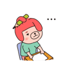 帽子をかぶったウサギのムト。（個別スタンプ：19）