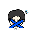 真ん中分け前髪の男の子スタンプ（個別スタンプ：7）
