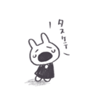 自信なさげなポンチョうさぎ（個別スタンプ：22）