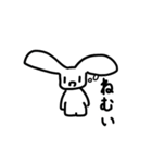 うさぎのスタンプ 'ヮ'（個別スタンプ：3）