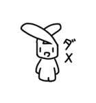 うさぎのスタンプ 'ヮ'（個別スタンプ：9）