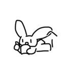 うさぎのスタンプ 'ヮ'（個別スタンプ：11）