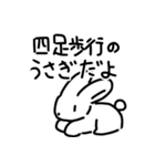 うさぎのスタンプ 'ヮ'（個別スタンプ：24）