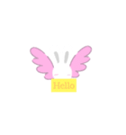 天使のもこうさちゃん（個別スタンプ：1）