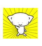 白ネコ犬の日常スタンプにゃにゃにゃ（個別スタンプ：28）