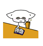 白ネコ犬の日常スタンプにゃにゃにゃ（個別スタンプ：37）