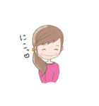 毎日使える【リアクションガール】（個別スタンプ：1）