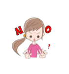 毎日使える【リアクションガール】（個別スタンプ：7）