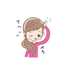 毎日使える【リアクションガール】（個別スタンプ：9）