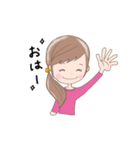 毎日使える【リアクションガール】（個別スタンプ：16）
