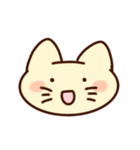 お顔で伝えるカラーねこ（個別スタンプ：1）