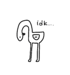 足の長いかもさん（EN)（個別スタンプ：5）