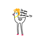 足の長いかもさん（EN)（個別スタンプ：9）